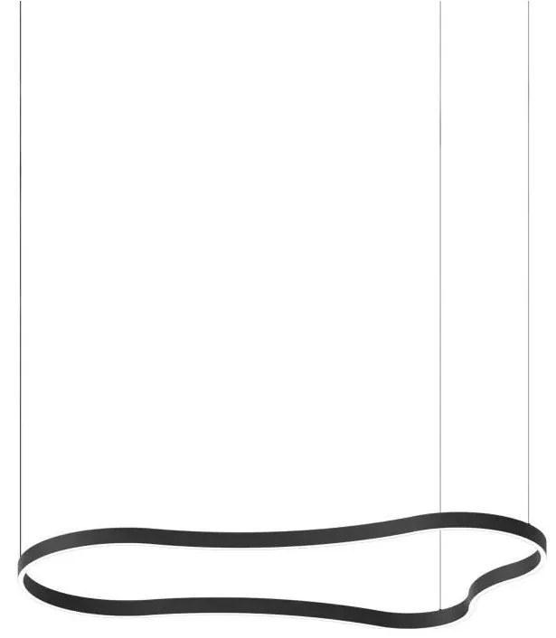 Ideal Lux - LED Csillár zsinóron WAVES LED/54W/230V CRI 90 fekete