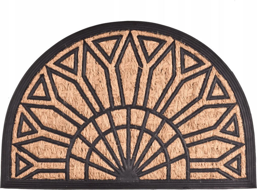 Lábtörlő ajtóhoz 60x40cm gumi, kókusz Panama Félkör Alakú Absztrakt