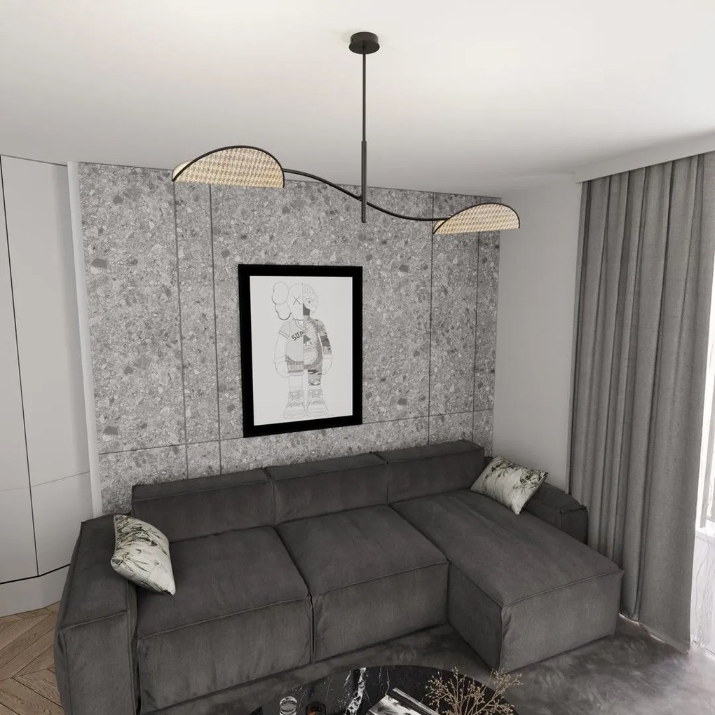 Emibig modern mennyezeti lámpa lotus barna fekete emi1463/2