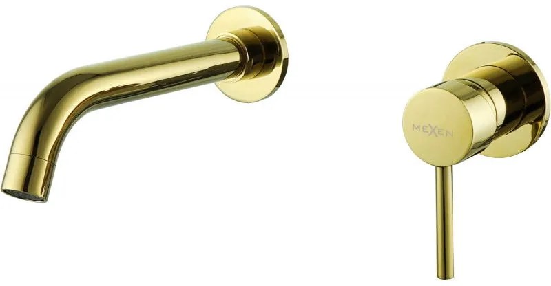 Mexen Alma falra szerelhető mosdócsaptelep, arany - 75015-50