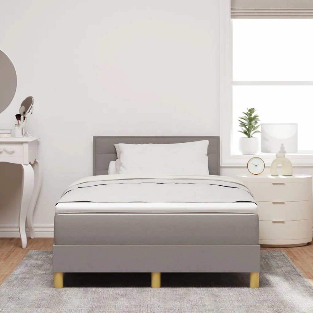 Box spring ágy matraccal, topszínű, 120x190 cm, szövet