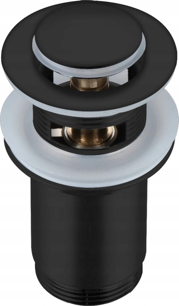 Aquauno Kattanó Dugó Sárgaréz Mosdó Csaptelep Túlfolyóval Fekete