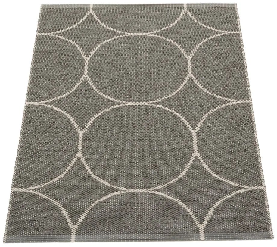 Sötétszürke kültéri-beltéri szőnyeg 70x100 cm Boo Charcoal Linen – Pappelina