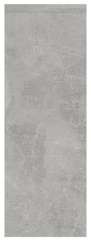 betonszürke szerelt fa fali polc 45,1 x 16 x 45,1 cm