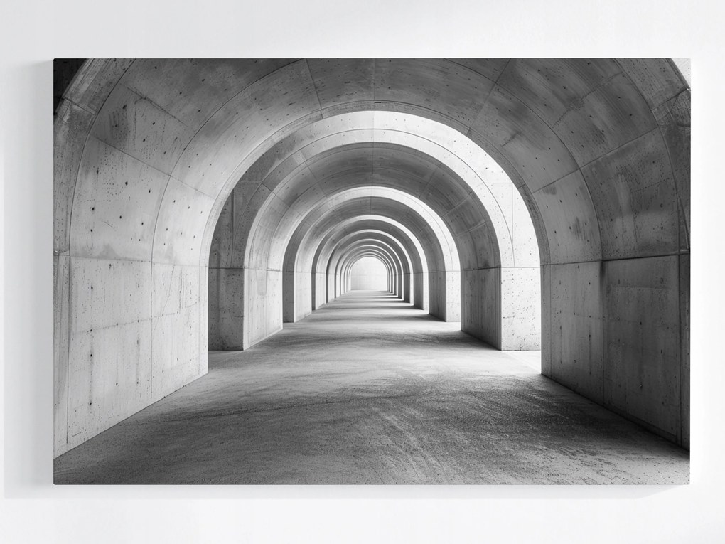 Vászonkép Canvas Építészet Város Alagút Folyosó Beton 120x80