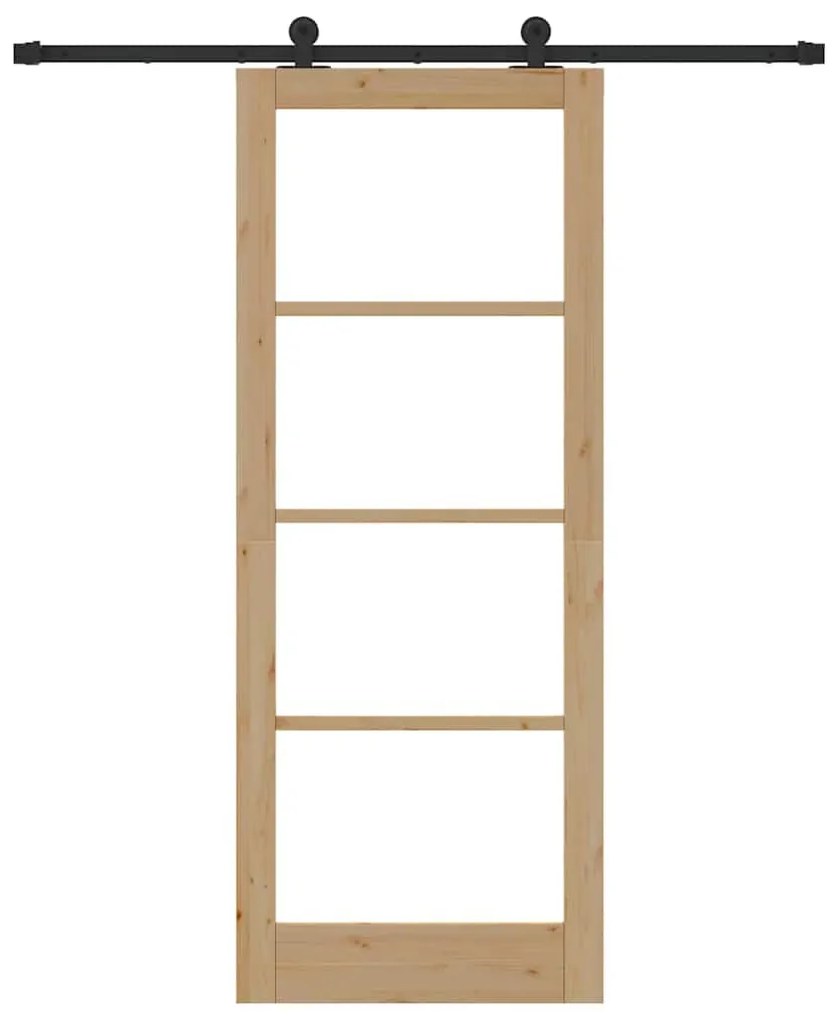 Csúszóajtó ORKDAL Barna 83 x 211 cm Fa és fém