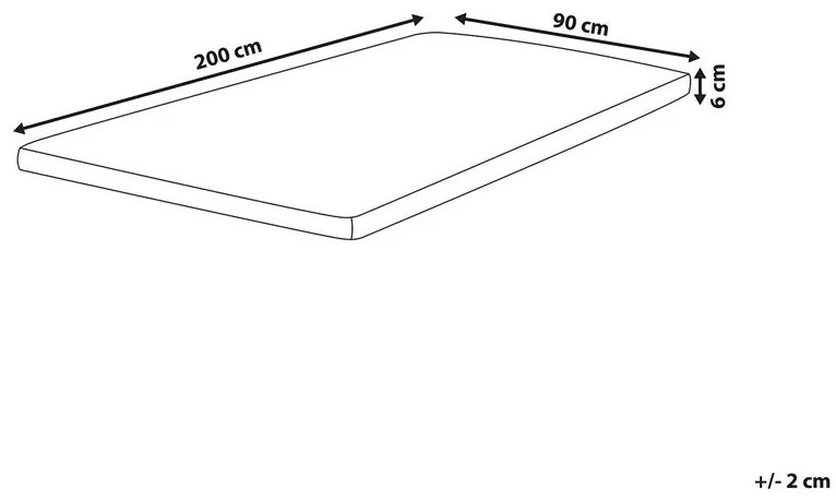 Matrachuzat 200x90 cm Conby (fehér). 1011154