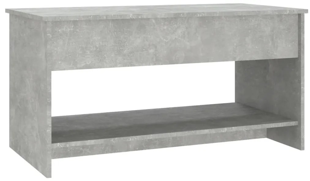 betonszürke szerelt fa dohányzóasztal 102x50x52,5 cm