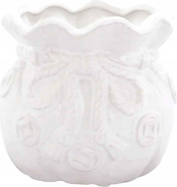 Váza erszény fehér dekoratív kerámia