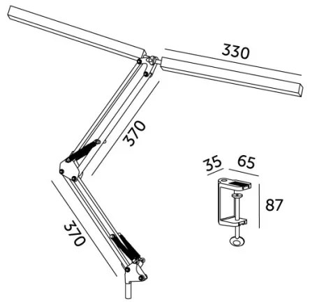Dimmelhető LED asztali lámpa TENUIX DUO LED/15W/230V 3000-6000K fehér