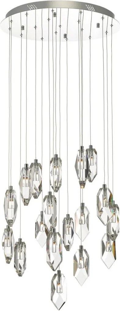 DAR LIGHTING CRY1850 CRYSTAL Modern Függesztett Lámpa Csiszolt Króm IP20