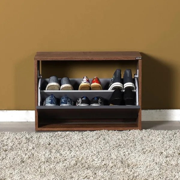 Cipősszekrény 42x60 cm barna/antracit