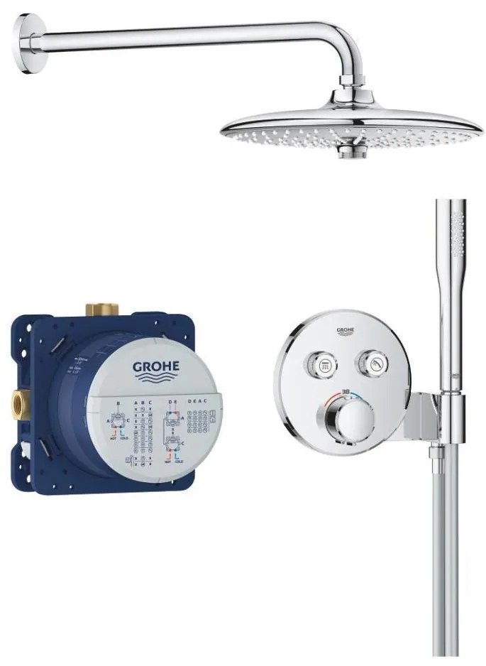 GROHE 34878000 - PRECISION SMARTCONTROL 260 mm zuhanyrendszer, fényes króm