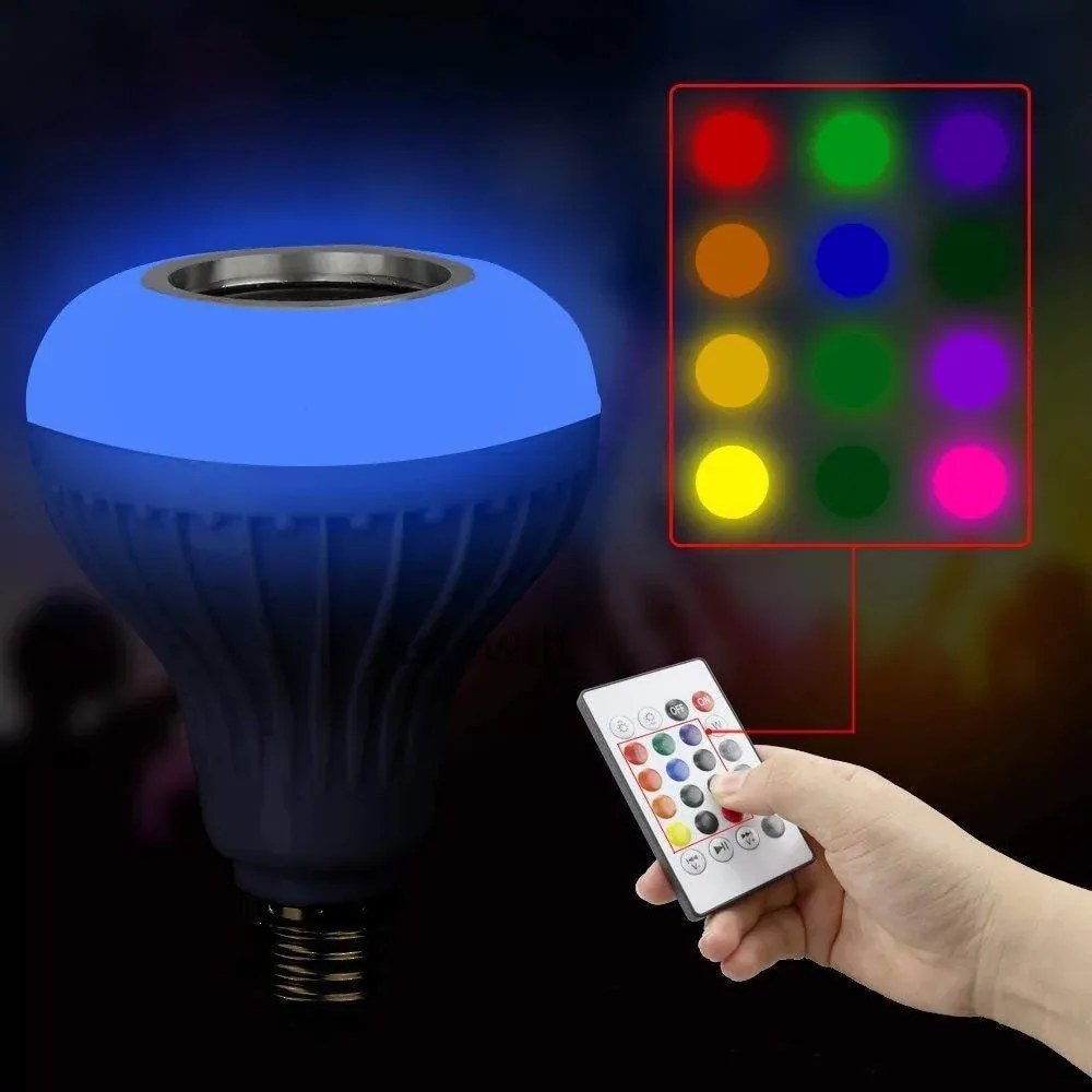 Zaparkorun LED RGB színes izzó Bluetooth hangszóróval
