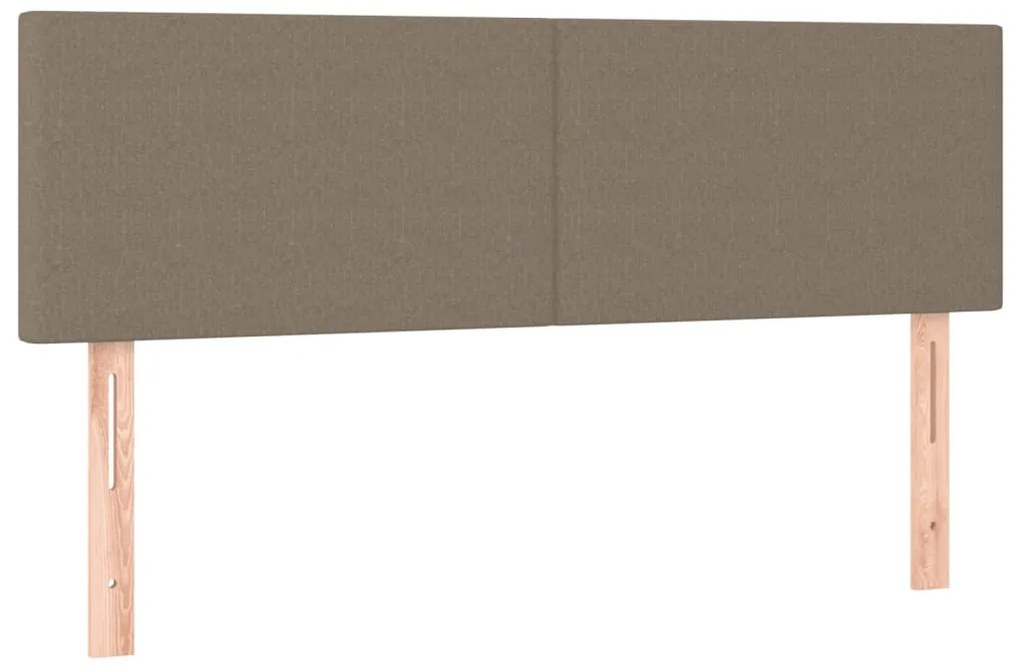 tópszínű szövet rugós és LED-es ágy matraccal 140x190cm