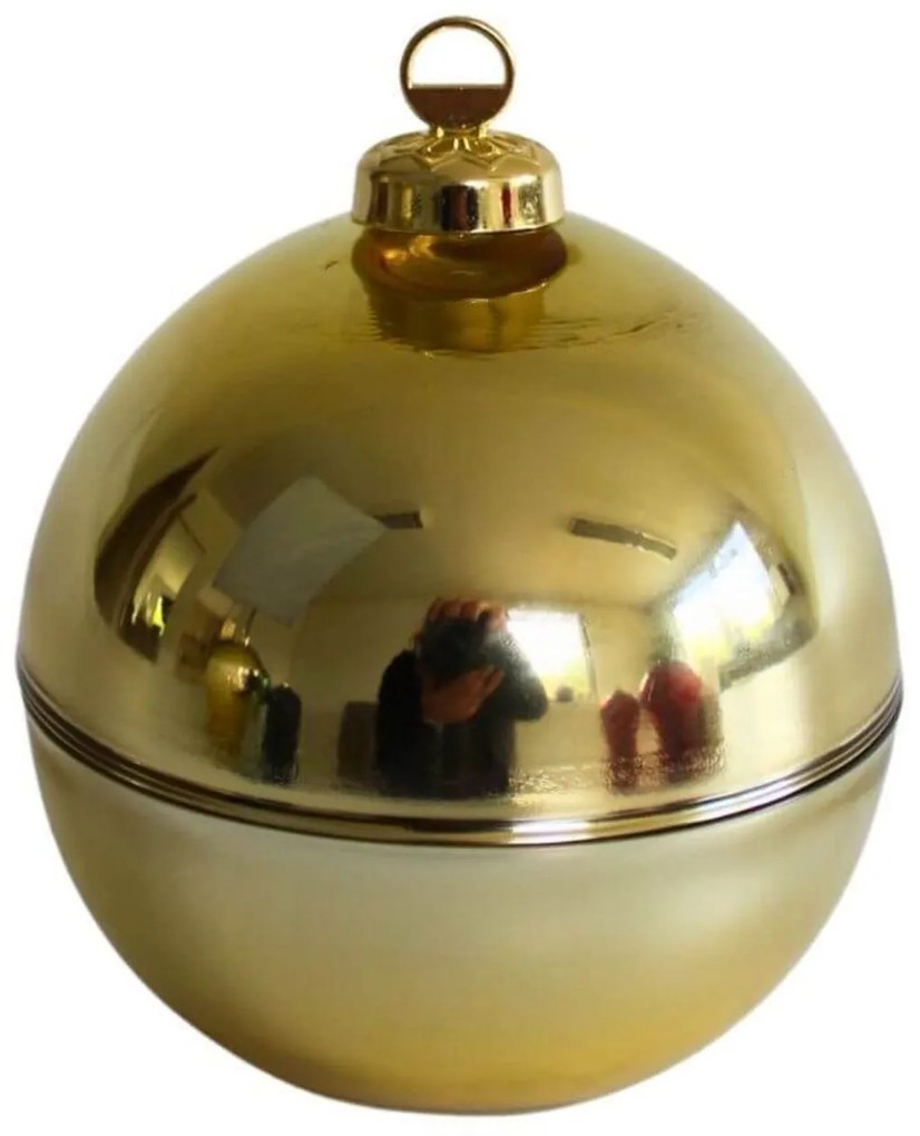 Arany illatos gyertya karácsonyi gömb 13cm