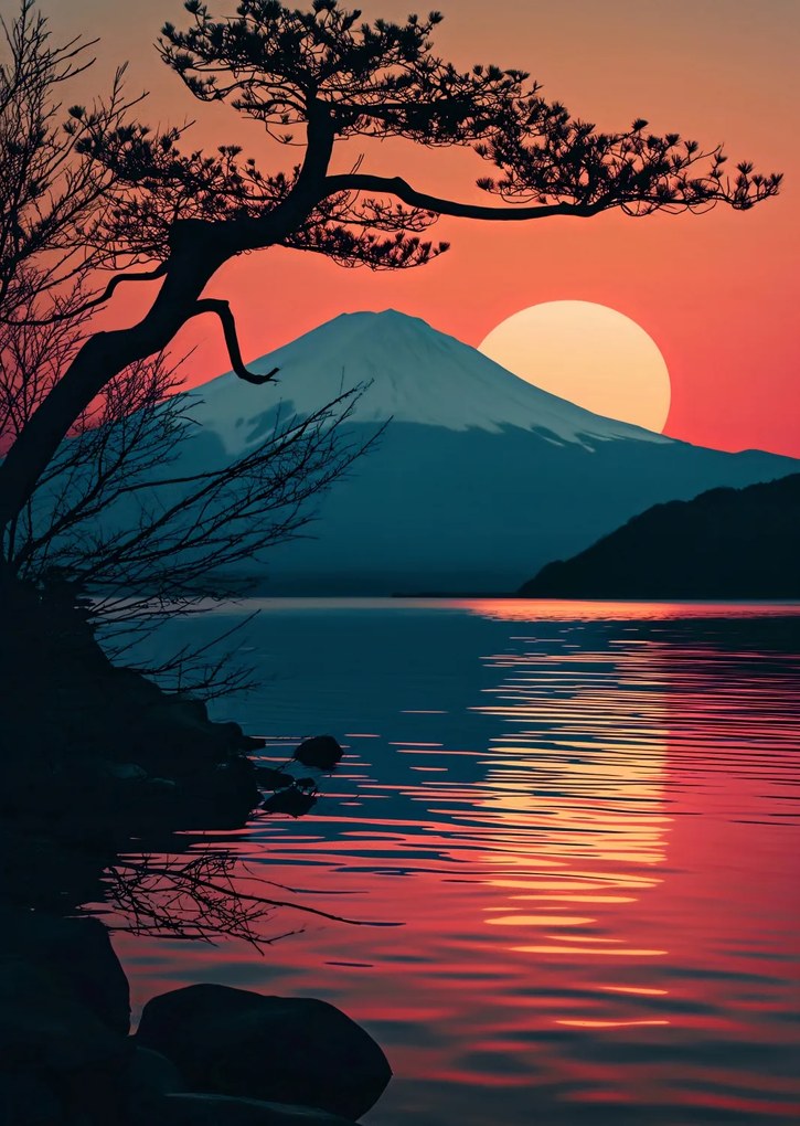 Poszter 67,5x95cm Hegy este