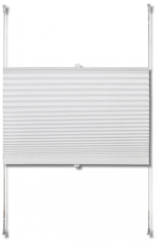 Plisse Roló 90 x 200 cm Fehér Redős Roló