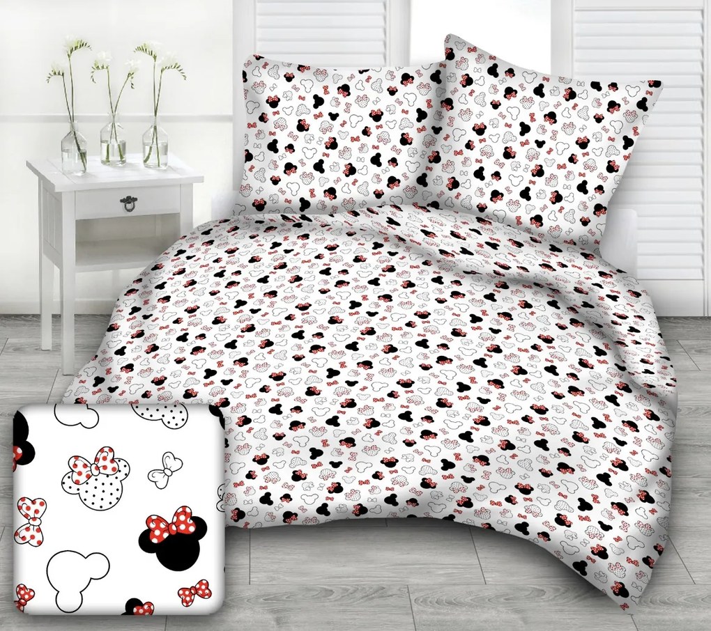 Minnie pamut gyerek ágyneműhuzat TiaHome - Gyerek szett 130x90cm + 65x45cm