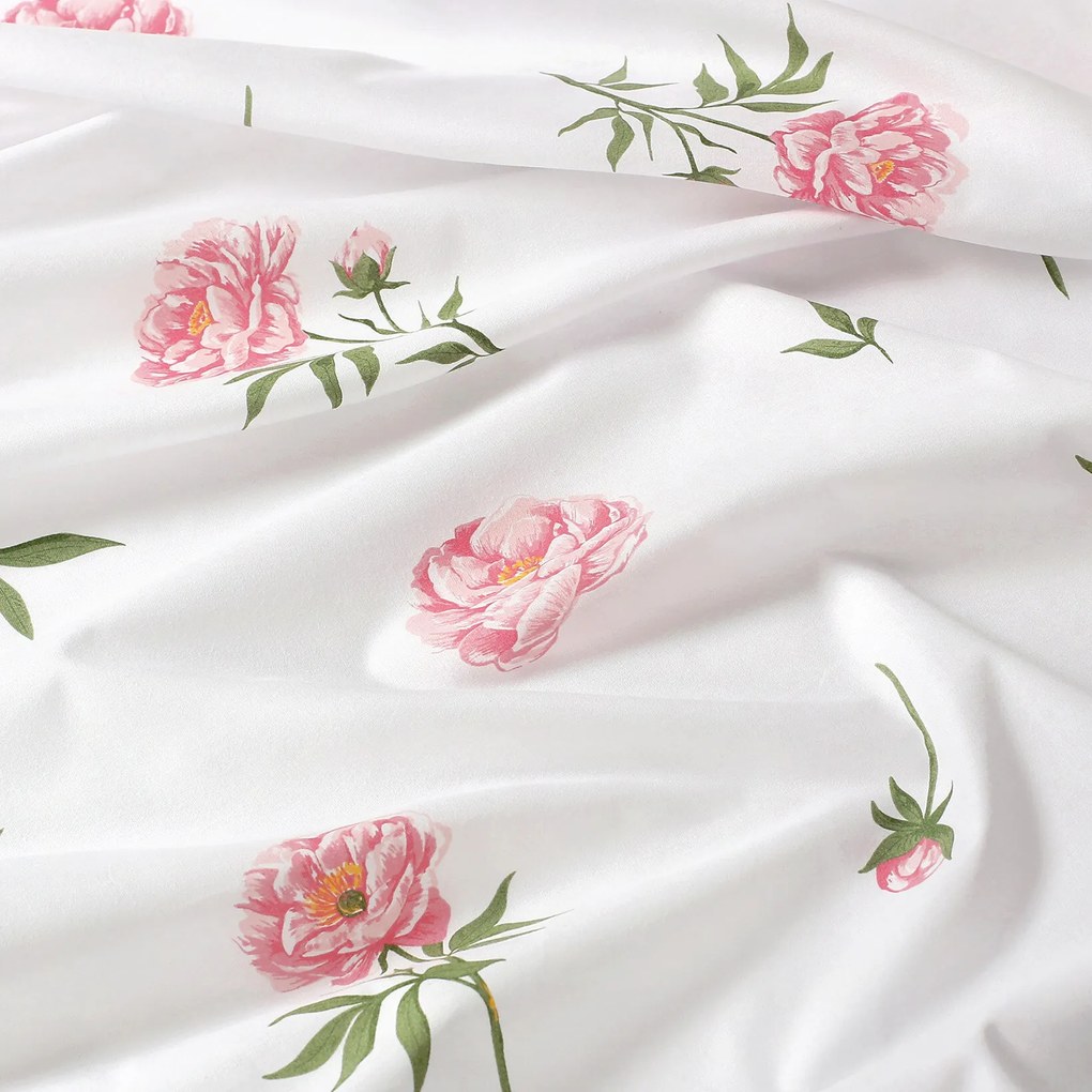 Goldea pamut párnahuzat - pünkösdi rózsamintás 50 x 70 cm