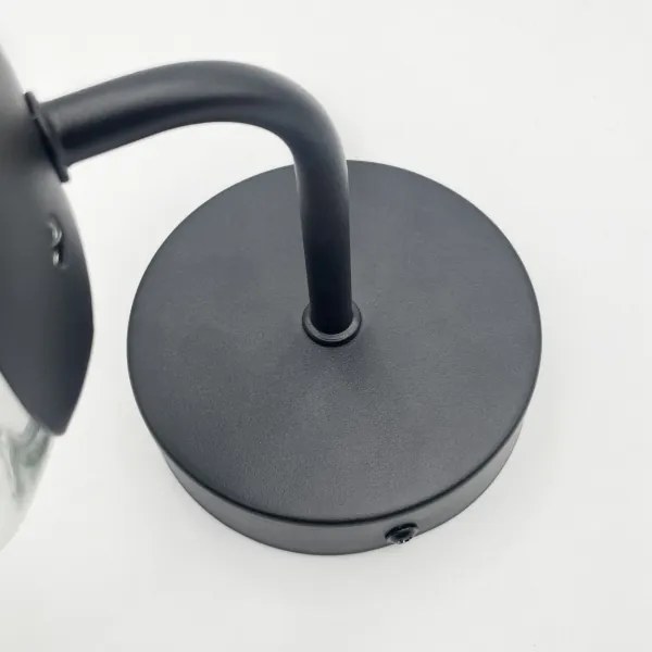 Brilagi - Fali lámpa MALIVA 1xE14/15W/230V fekete/átlátszó