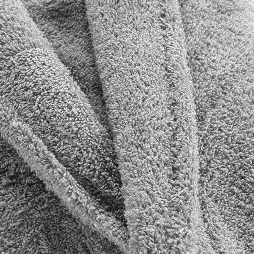 Világosszürke pamut fürdőköpeny M Tendresse – douceur d'intérieur