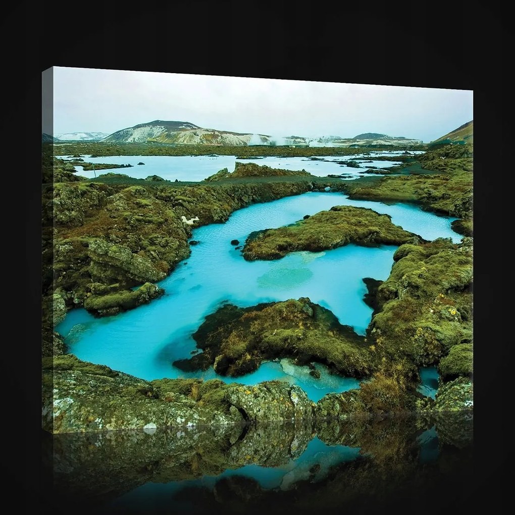 Falikép képek erdő tó 100x75