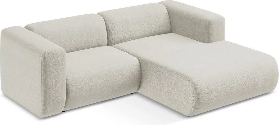 Bézs sarokkanapé (jobb oldali-heverő résszel) Ekahi – Makamii
