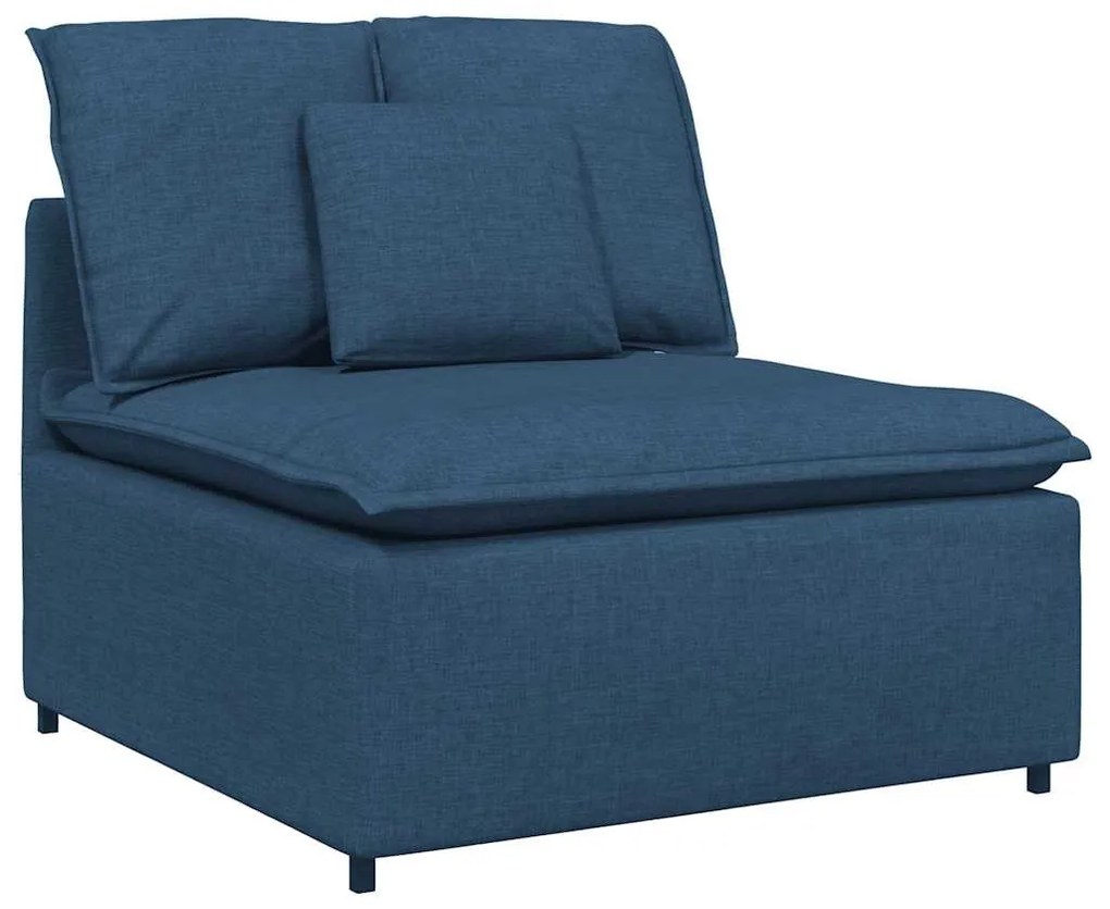 kék moduláris kanapé középső modul párnákkal 100 cm