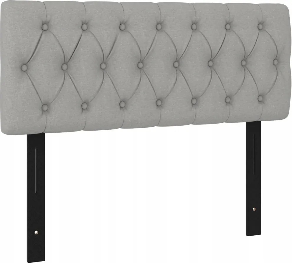 Ágytakaró, világosszürke, 100x7x78/88 cm, szövet