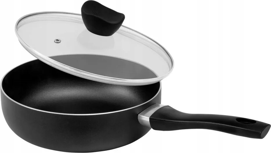 Mély serpenyő üveg fedővel 24cm