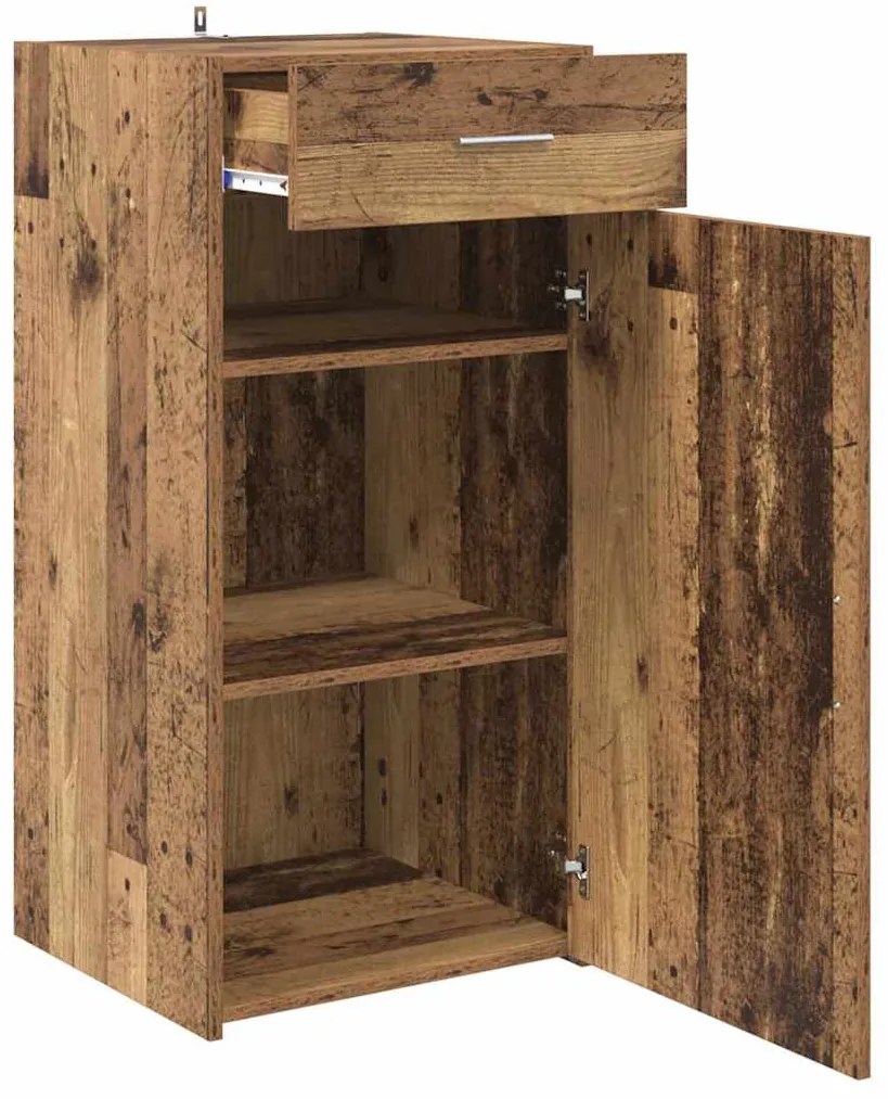 Széf fiókkal Régi fa 42.5 x 40 x 93 cm Faanyag