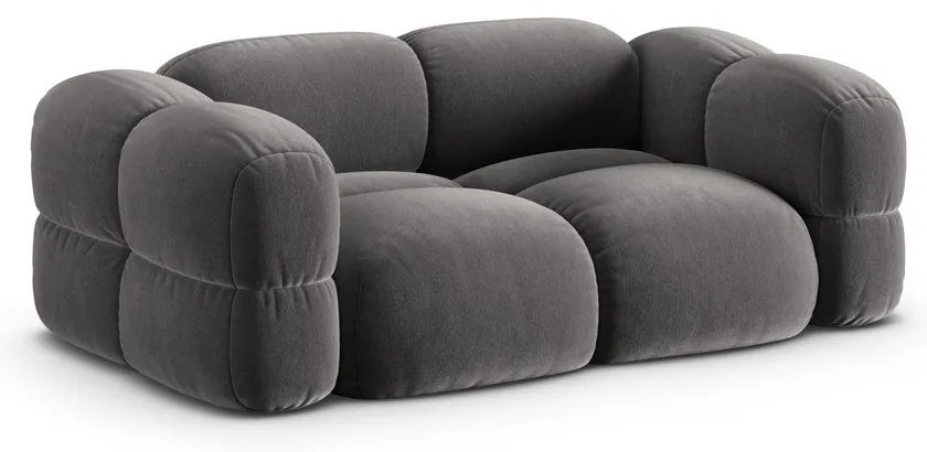 Szürke bársony kanapé 210 cm Loretto – Cosmopolitan Design