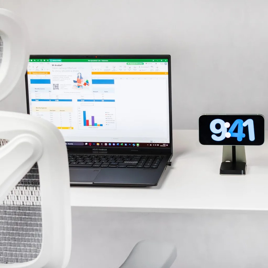Elektromosan állítható magasságú íróasztal 120x67cm fehér | LVN System Control Flex+
