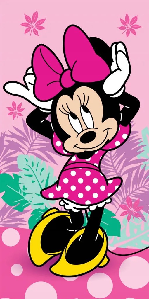 Disney Minnie Pretty in Pink fürdőlepedő, strand törölköző 70x140cm