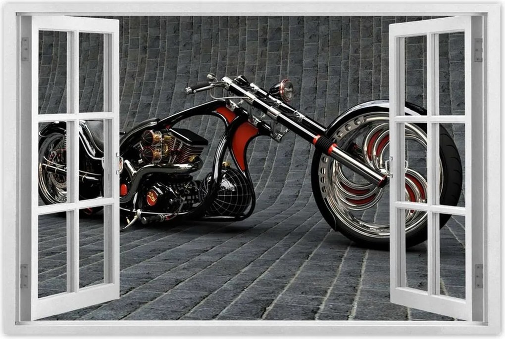 Poszterek 120x80 Chopper Motorkerékpár Motor