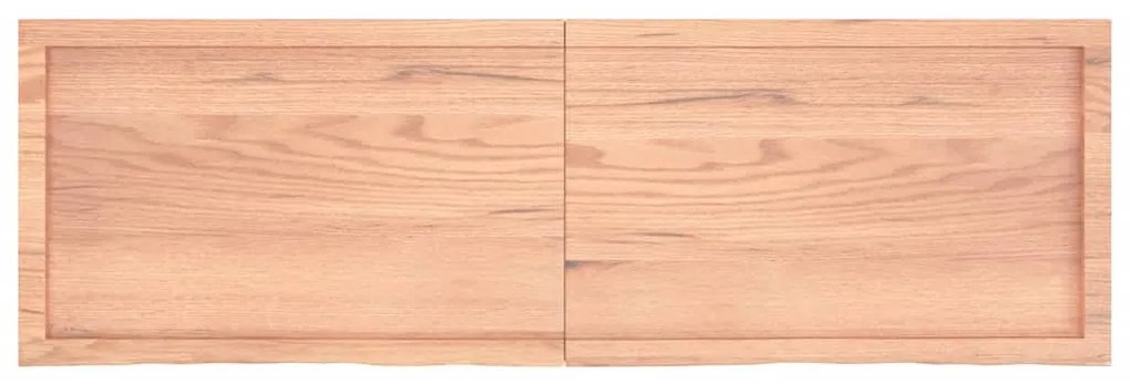 világosbarna kezelt tömör tölgyfa fali polc 160 x 50 x (2-6) cm
