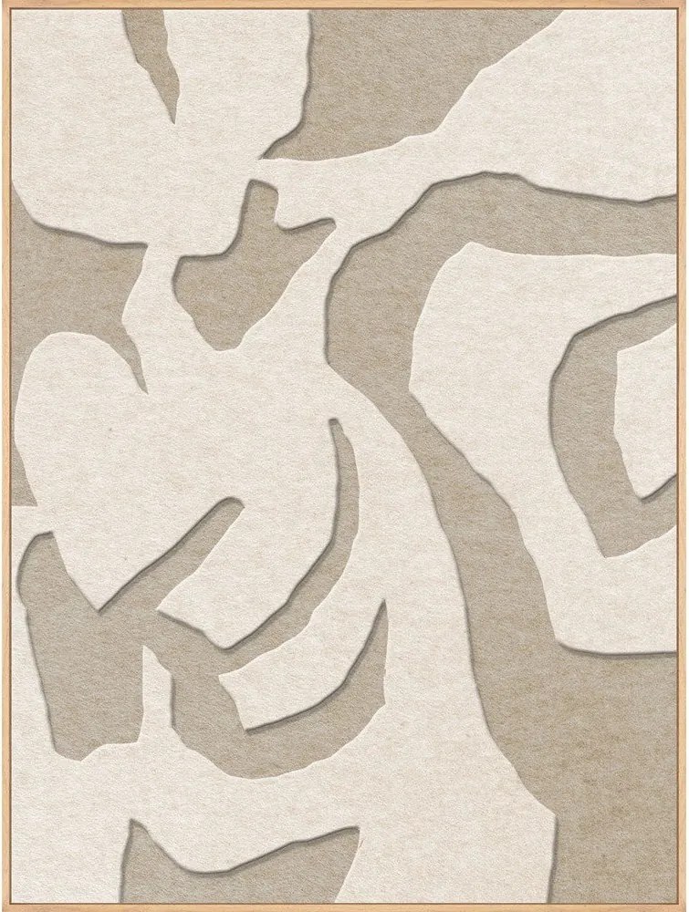 3D-s keretezett-akusztikus kép 90x120 cm Soft Embrace 1 – Malerifabrikken