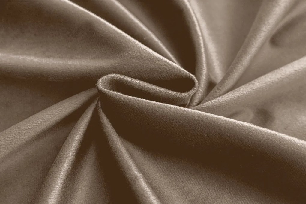 Bézs sötétítő függöny VELVET 140x270 cm Felfüggesztés: Hullámos sínszalag