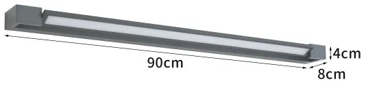 Brilagi - LED fürdőszobai tükörvilágítás AQUA LINE LED/24W/230V 90 cm IP44 antracit