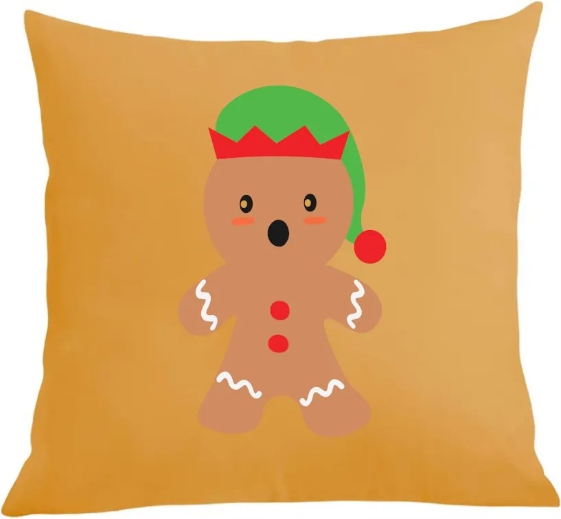 Párna párnahuzat karácsonyi mintás mézeskalács karácsony