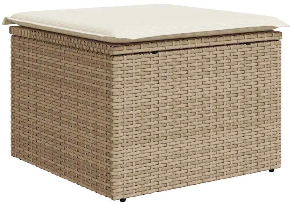 Kerti Kanapé Szett 8 pcs Bézs 319 x 209 x 85 cm Poli rattan