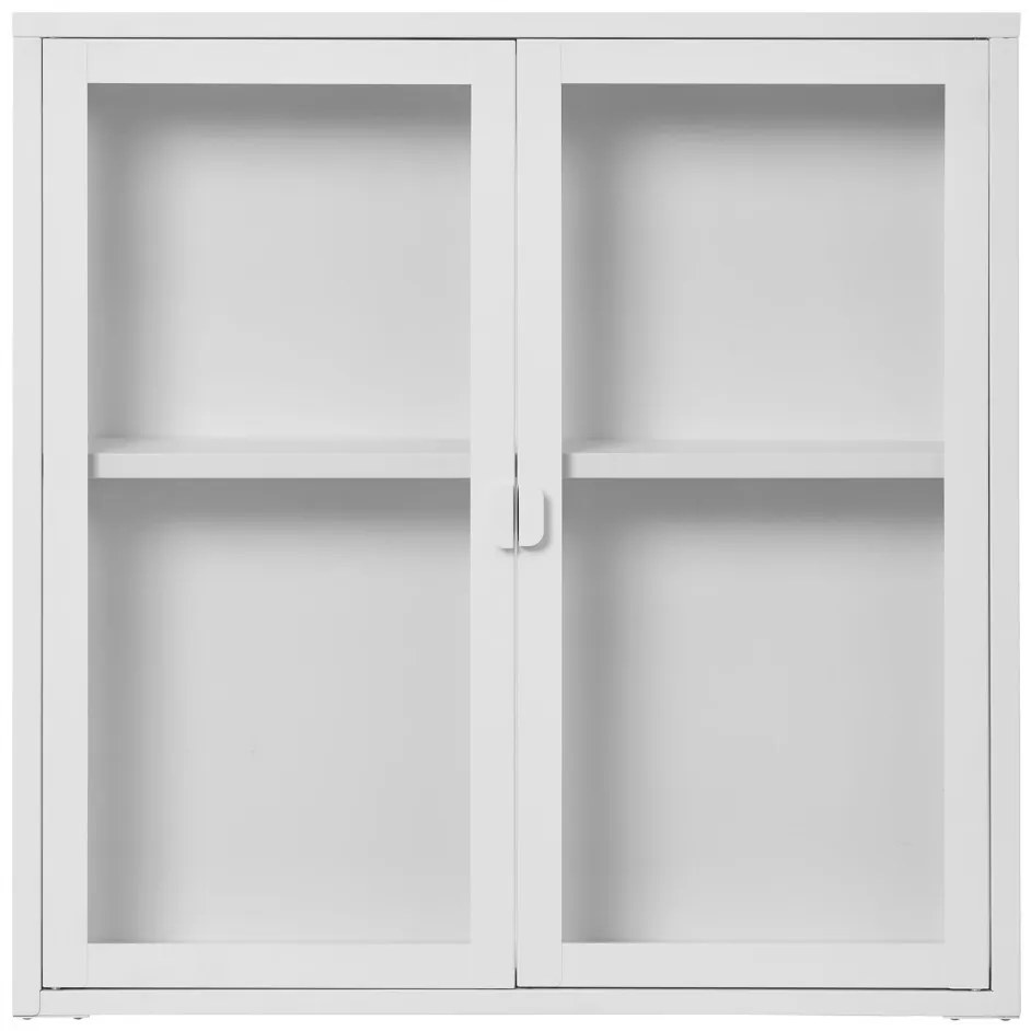 Brisbane vitrines faliszekrény, 2 ajtó, acél, fehér 80x18x80 cm