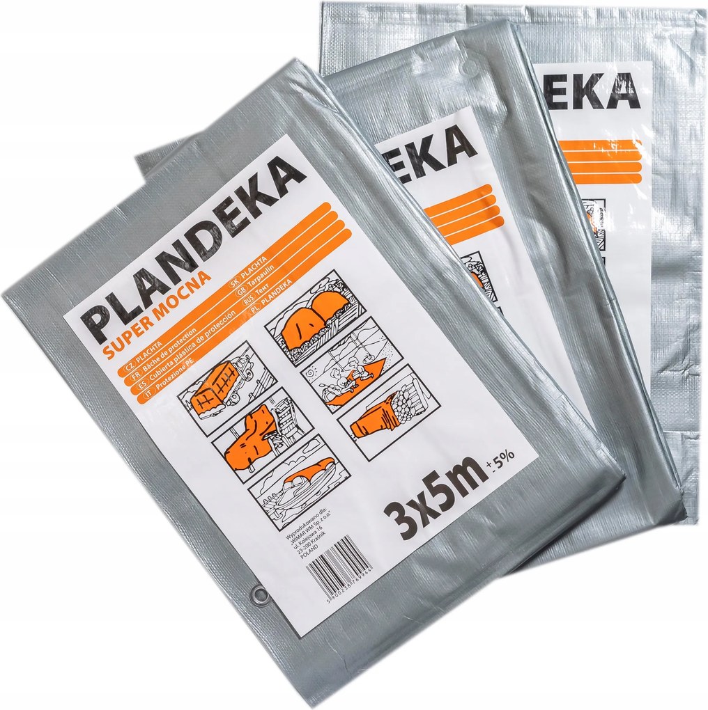 Ponyva Szuper erős, 160g/m2 Ezüst szuper erős 4x8