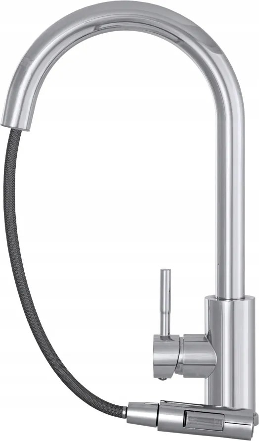 Konyhai Csaptelep Kihúzható Kifolyócsővel Króm Rozsdamentes Acél Csaptelep Snake Slim