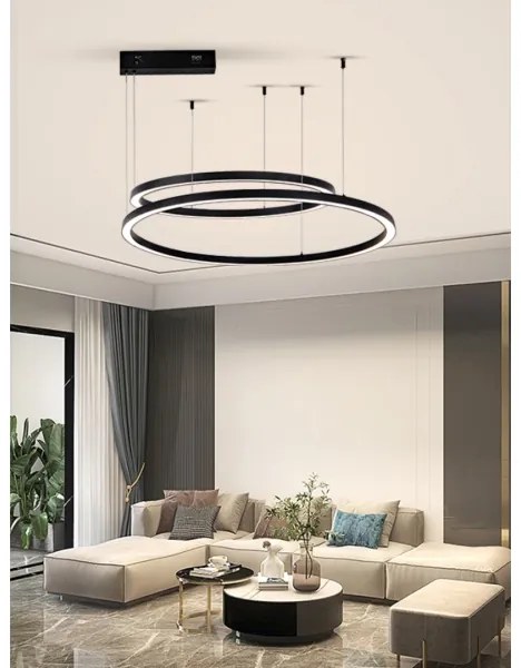 Immax NEO 07216L - LED dimmelhető FINO csillár 93W/230V 60/80cm fekete Tuya+DO