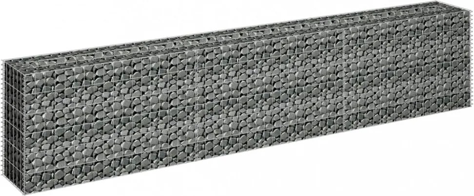 horganyzott acél gabion magaságyás 270 x 30 x 60 cm