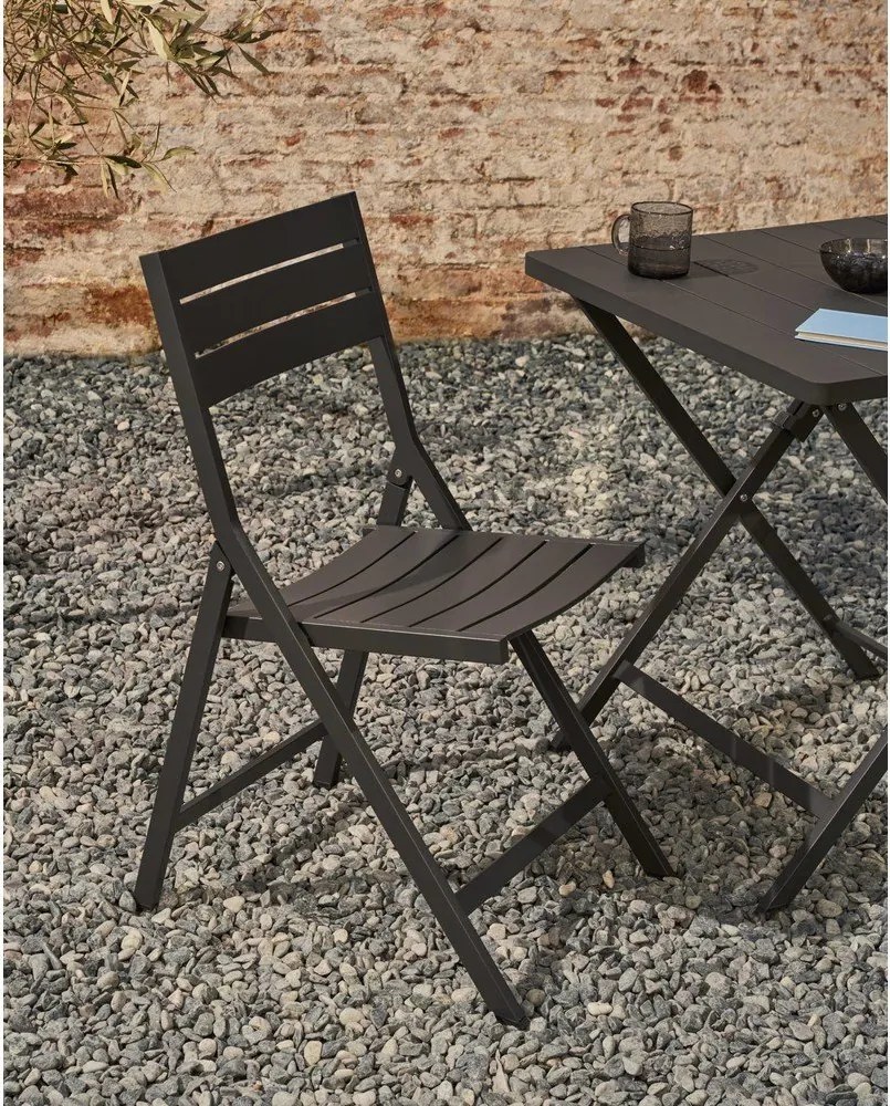 Fekete fém kerti szék Torreta – Kave Home