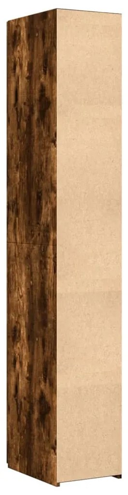 füstös tölgy színű szerelt fa magasszekrény 30 x 42,5 x 185 cm
