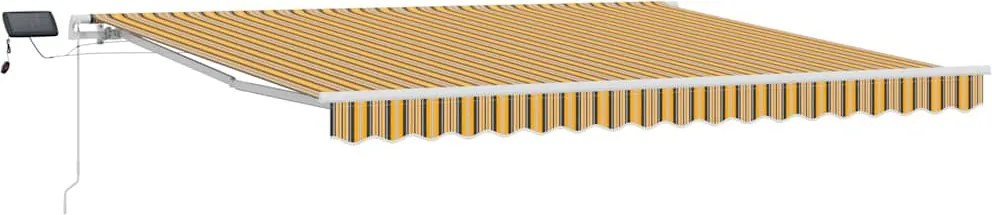 vidaXL Behúzható napellenző Sokszínű 400 × 300 cm Szövet és Acél
